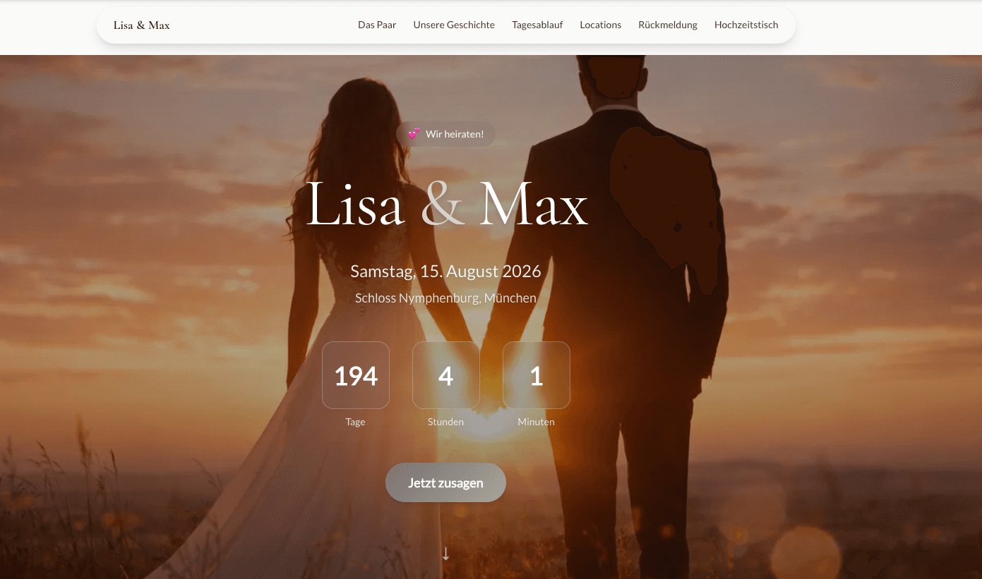 Hochzeitswebsite