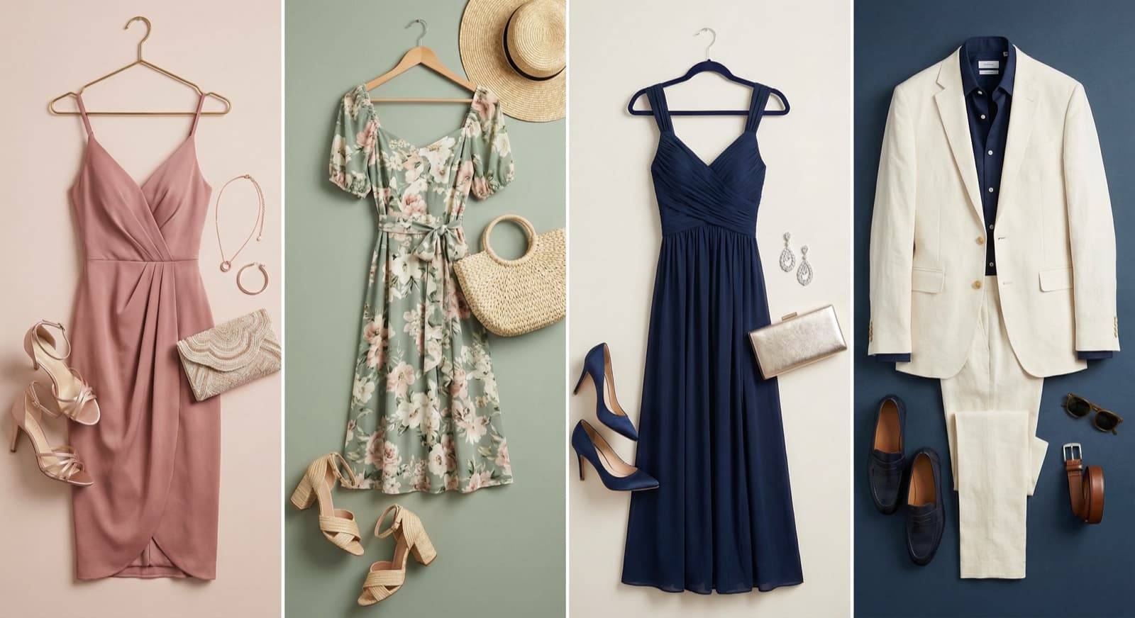 Elegant gekleidete Hochzeitsgäste bei der Feier