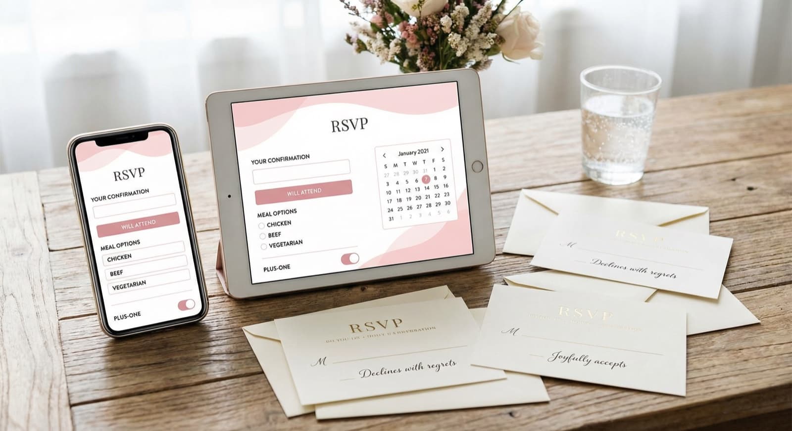RSVP Hochzeit Dashboard mit digitaler Gästeübersicht